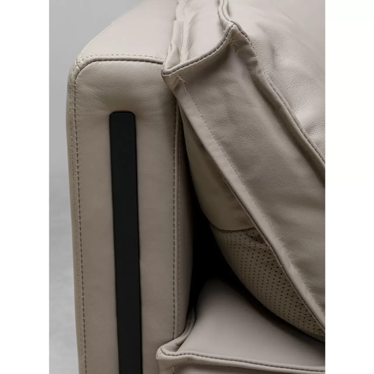 Sofas & Couches-KARE Design Sofa 3-Sitzer Victor Leder Grau 233Cm