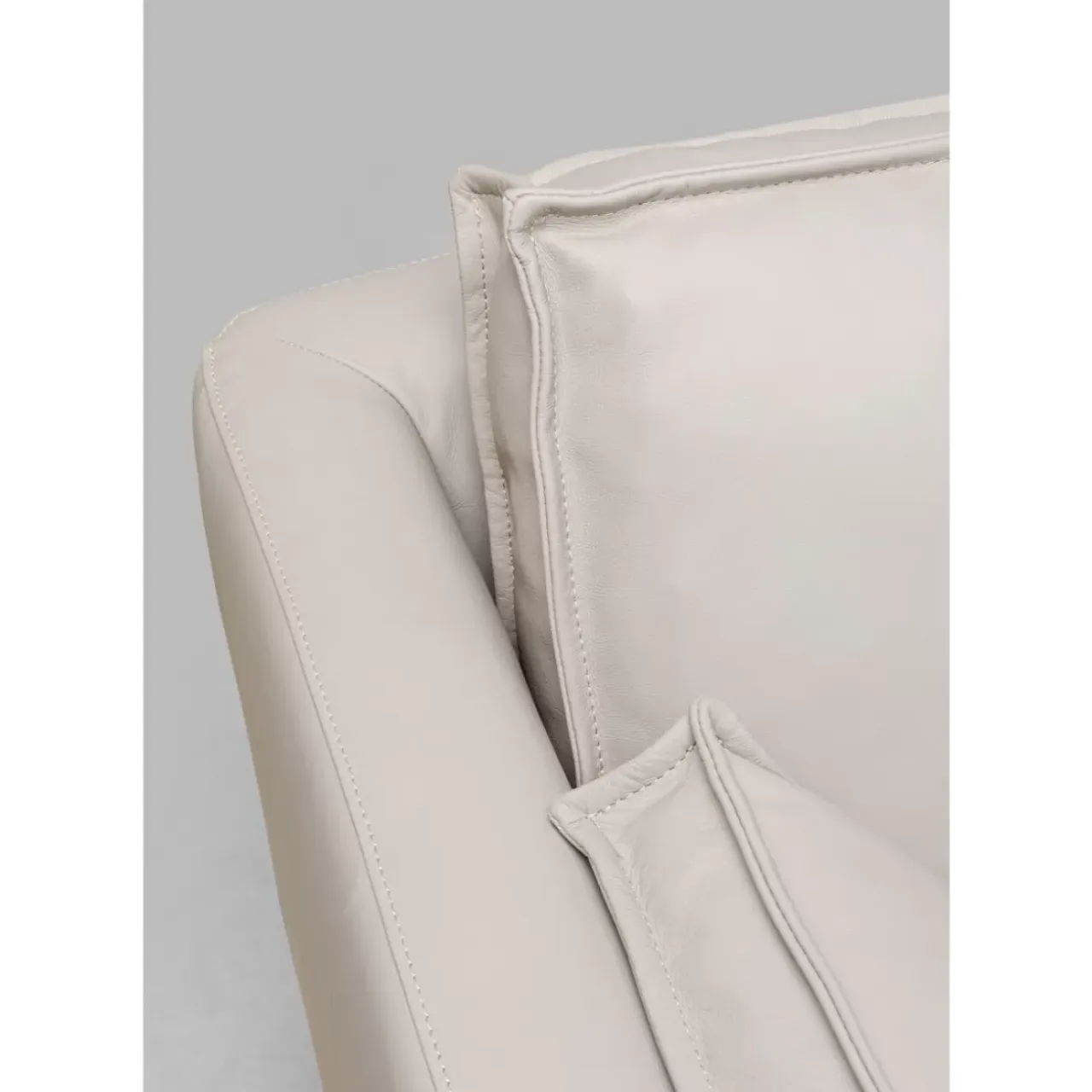 Sofas & Couches-KARE Design Sofa 3-Sitzer Victor Leder Grau 233Cm