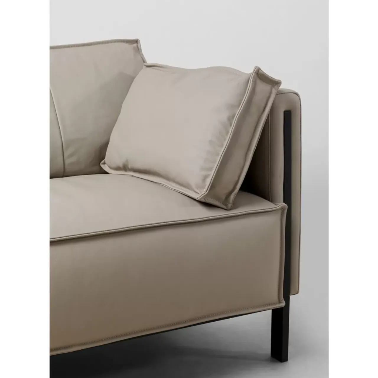 Sofas & Couches-KARE Design Sofa 3-Sitzer Victor Leder Grau 233Cm