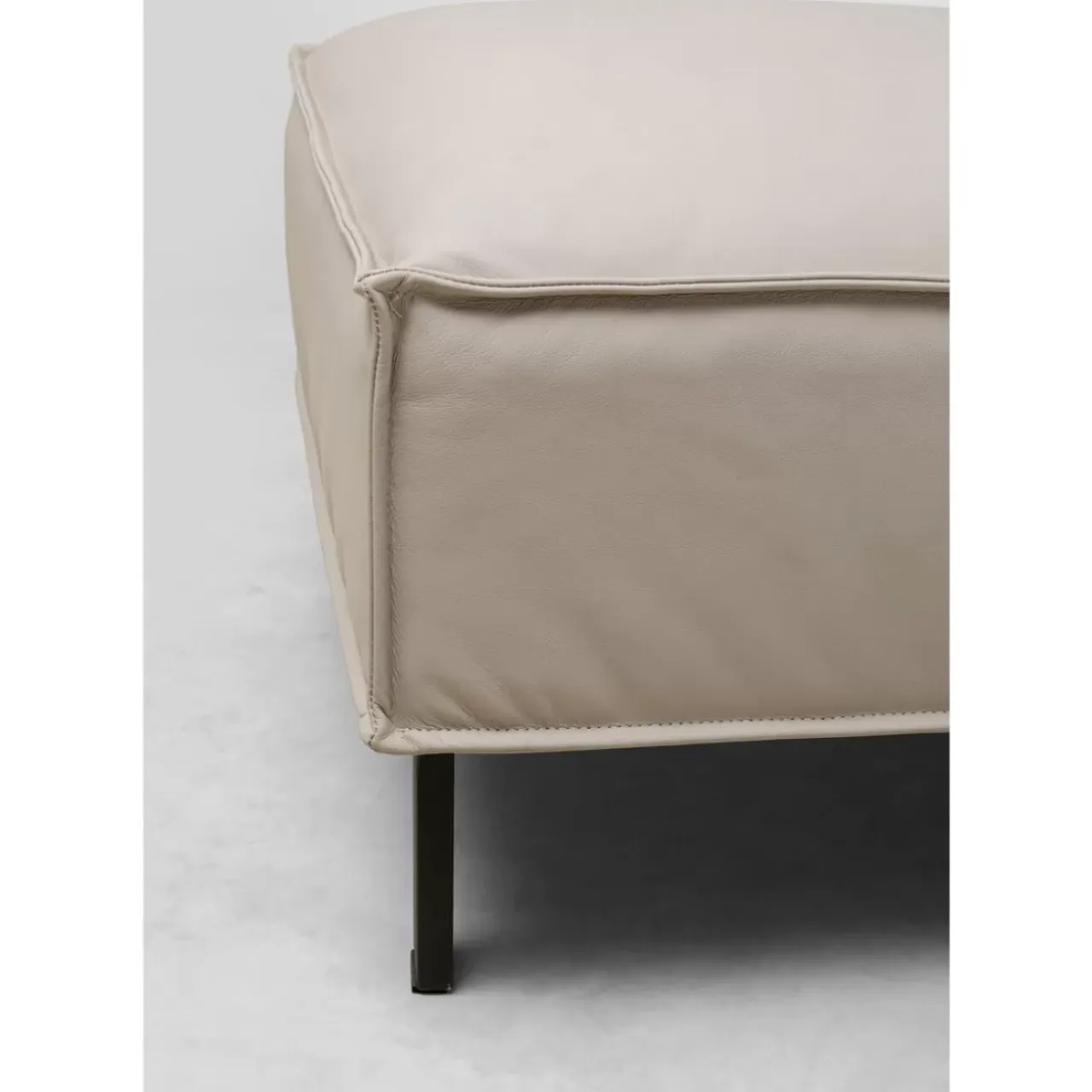 Sofas & Couches-KARE Design Sofa 3-Sitzer Victor Leder Grau 233Cm