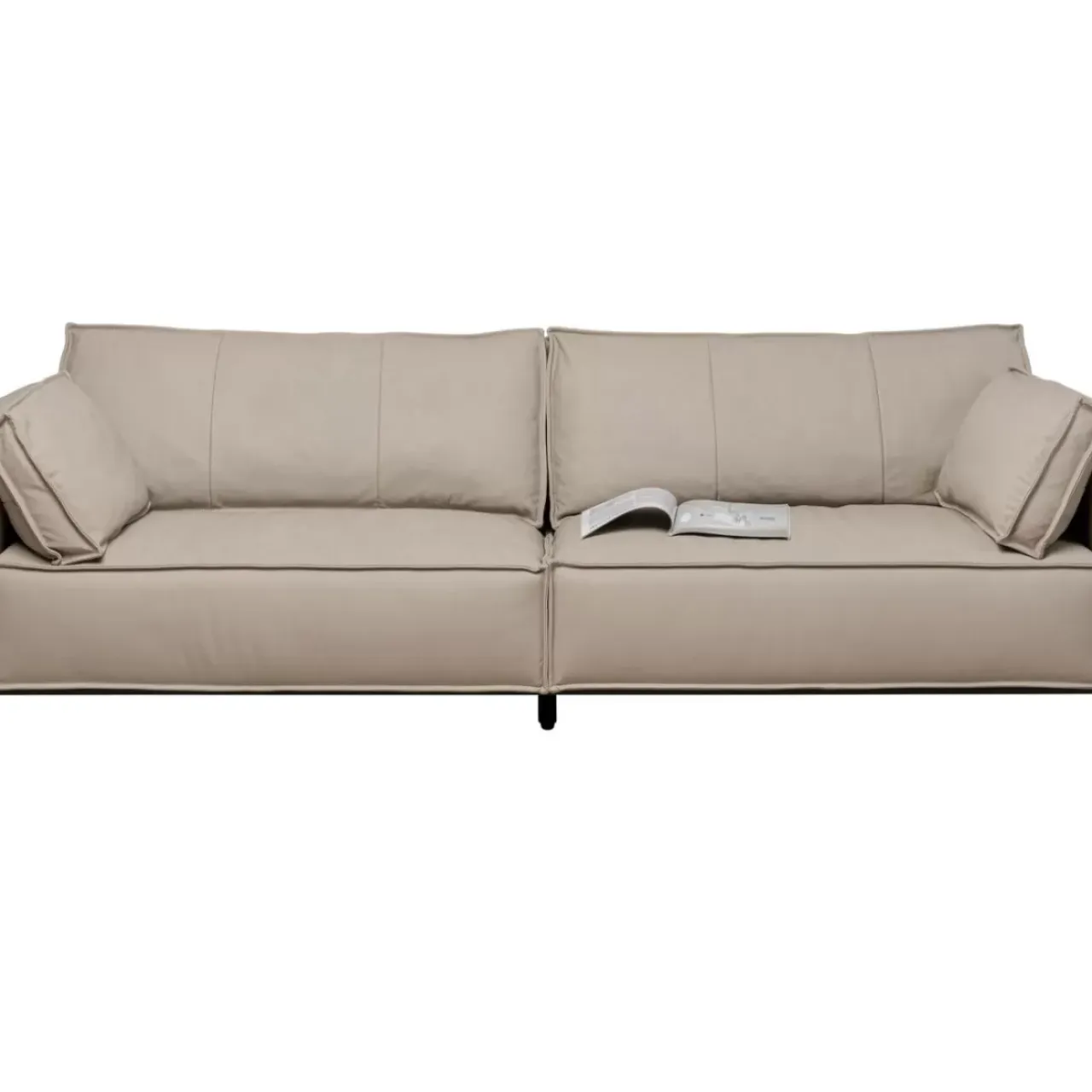 Sofas & Couches-KARE Design Sofa 3-Sitzer Victor Leder Grau 233Cm
