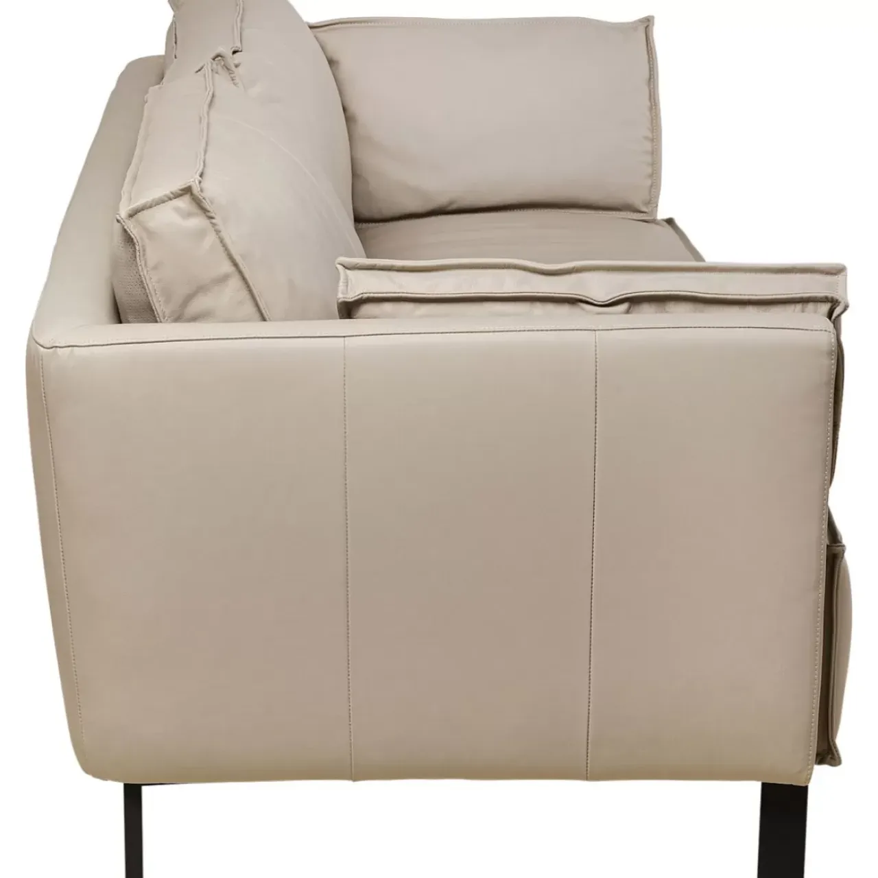 Sofas & Couches-KARE Design Sofa 3-Sitzer Victor Leder Grau 233Cm