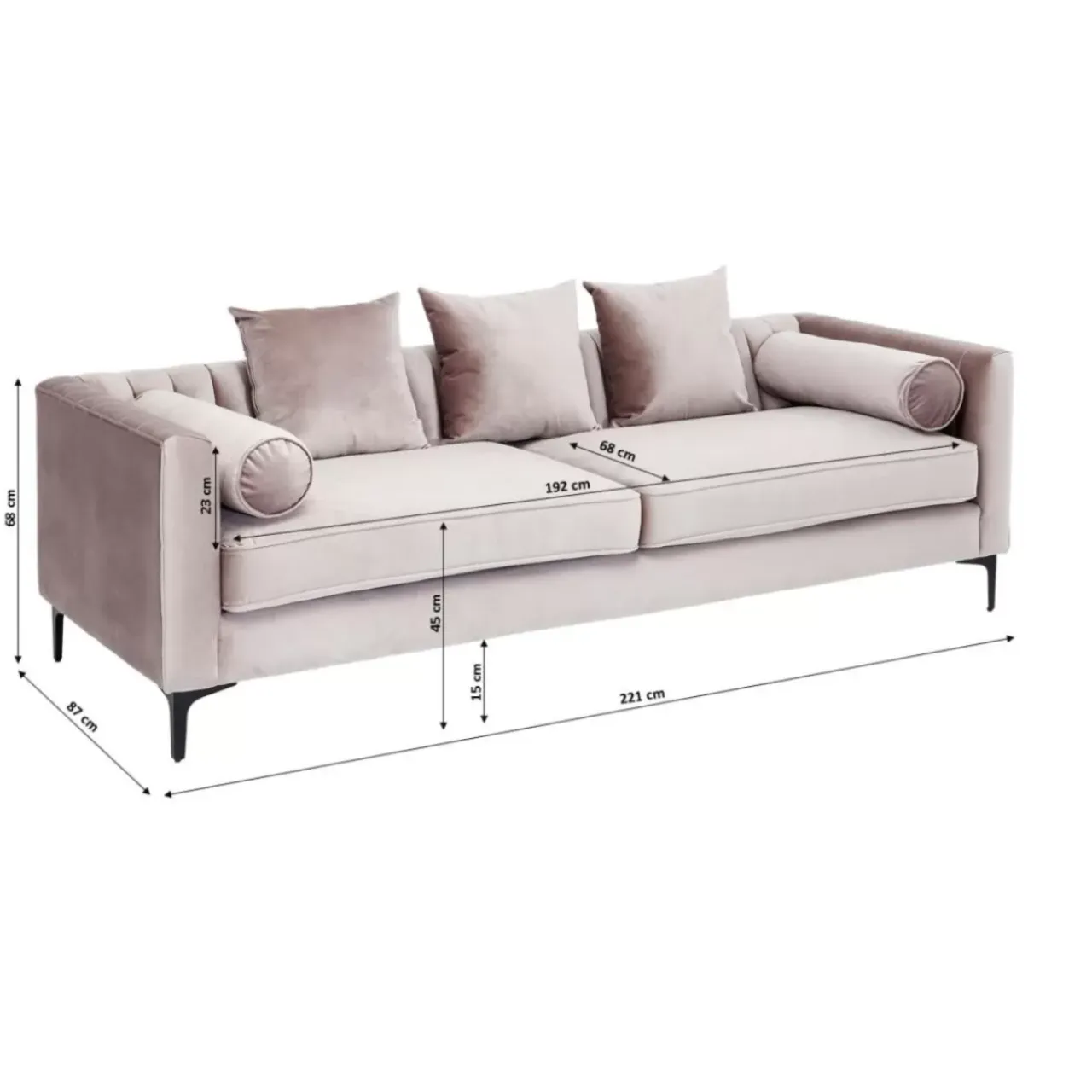 Sofas & Couches-KARE Design Sofa Variete 3-Sitzer Grau