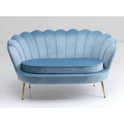Sofas & Couches-KARE Design Sofa Water Lily 2-Sitzer Aqua 132Cm