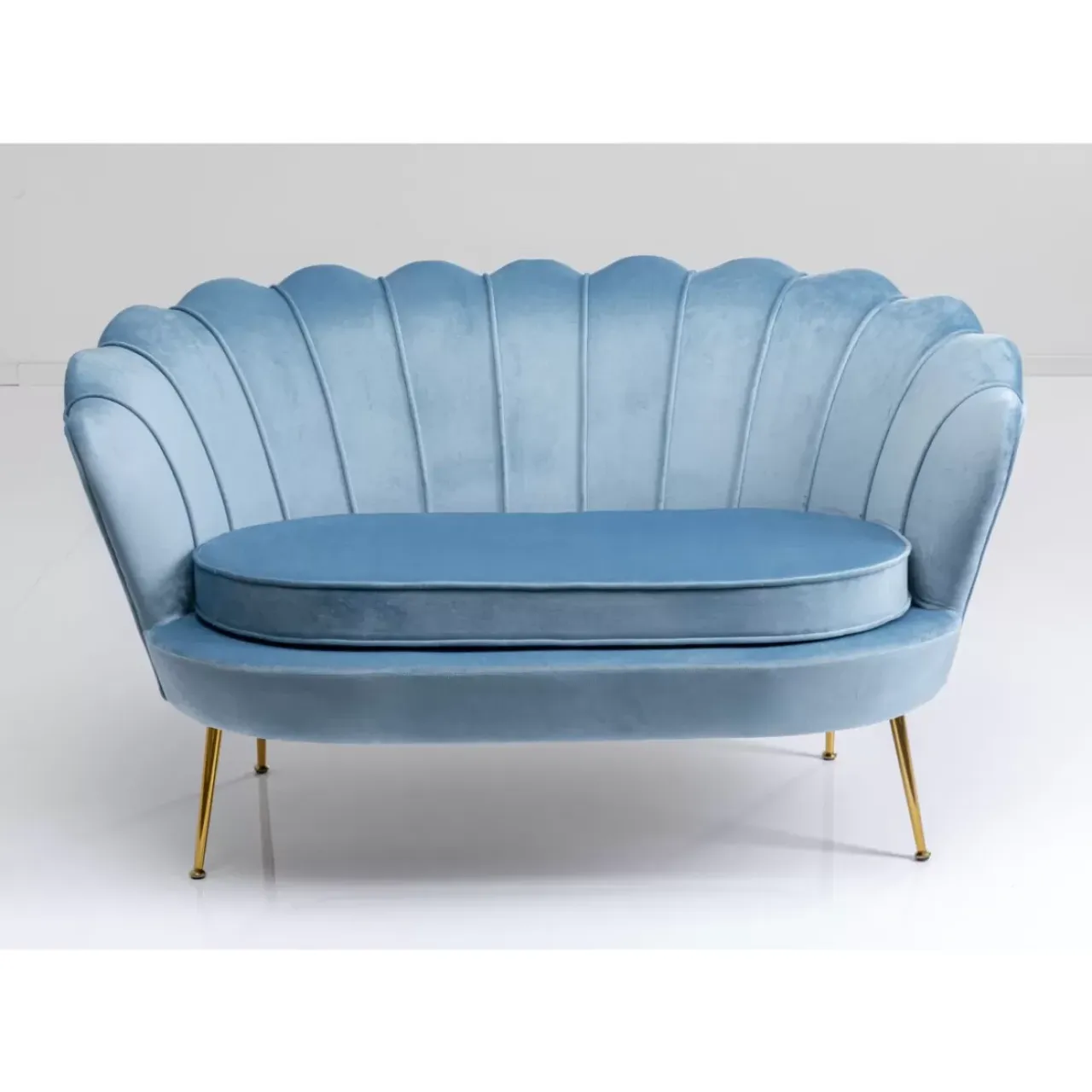 Sofas & Couches-KARE Design Sofa Water Lily 2-Sitzer Aqua 132Cm
