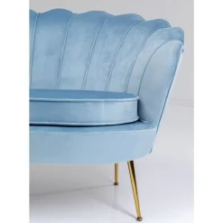 Sofas & Couches-KARE Design Sofa Water Lily 2-Sitzer Aqua 132Cm