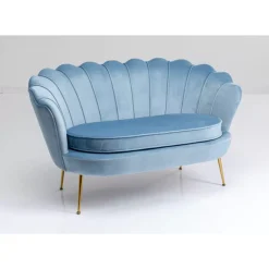 Sofas & Couches-KARE Design Sofa Water Lily 2-Sitzer Aqua 132Cm