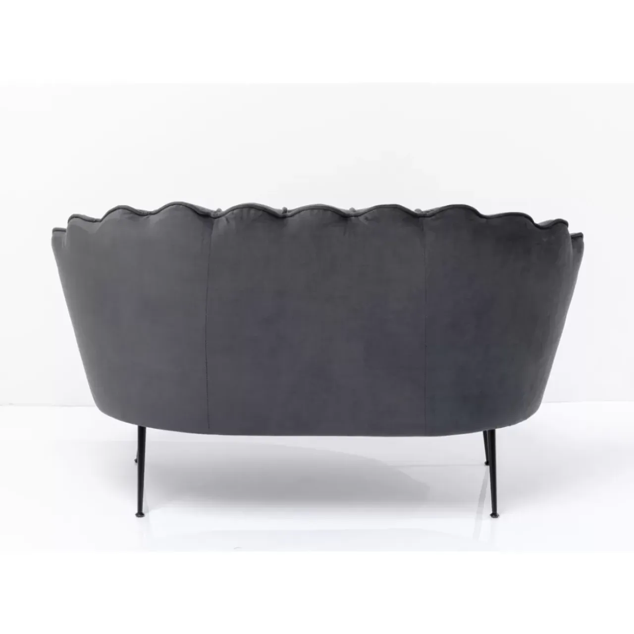 Sofas & Couches-KARE Design Sofa Water Lily 2-Sitzer Black Grau