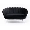 Sofas & Couches-KARE Design Sofa Water Lily 2-Sitzer Black Schwarz