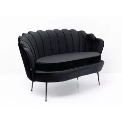 Sofas & Couches-KARE Design Sofa Water Lily 2-Sitzer Black Schwarz