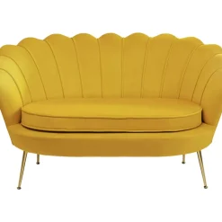Sofas & Couches-KARE Design Sofa Water Lily 2-Sitzer Gelb 132Cm