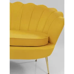 Sofas & Couches-KARE Design Sofa Water Lily 2-Sitzer Gelb 132Cm