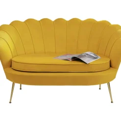 Sofas & Couches-KARE Design Sofa Water Lily 2-Sitzer Gelb 132Cm