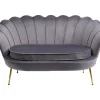 Sofas & Couches-KARE Design Sofa Water Lily 2-Sitzer Gold Grau
