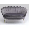 Sofas & Couches-KARE Design Sofa Water Lily 2-Sitzer Grau 132Cm