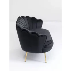 Sofas & Couches-KARE Design Sofa Water Lily 2-Sitzer Schwarz 132Cm