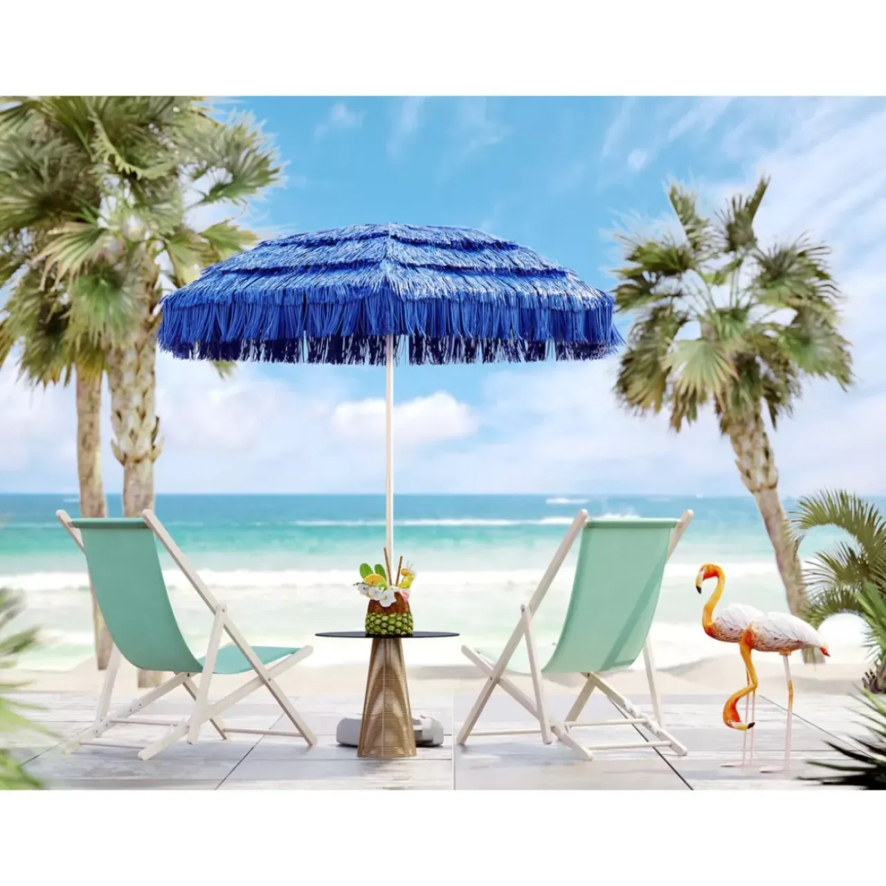 Outdoor-KARE Design Sonnenschirm Hawaii Blau