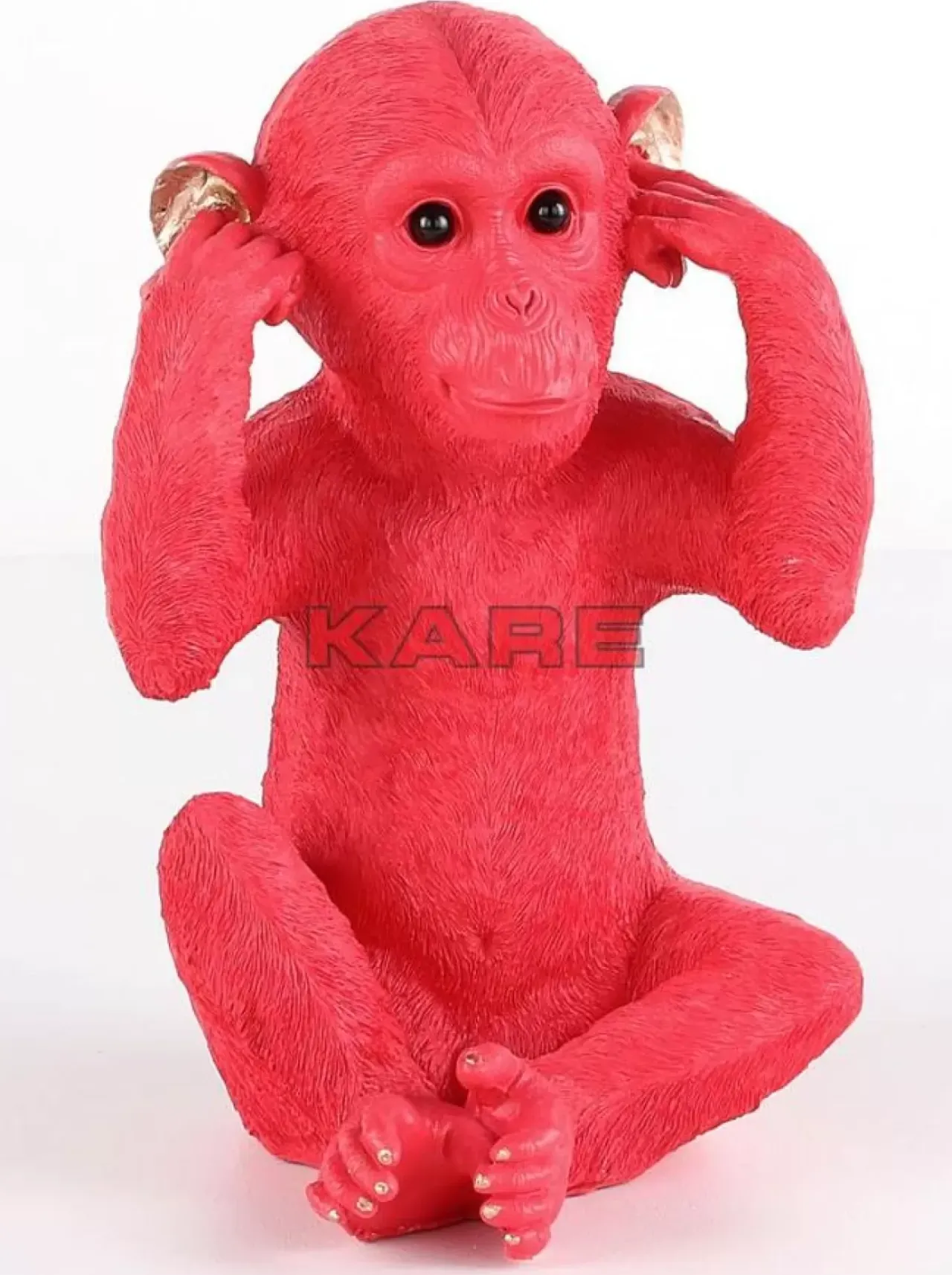 Deko & Geschenkartikel-KARE Design Spardose Monkey Kikazaru Rot