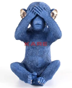 Deko & Geschenkartikel-KARE Design Spardose Monkey Mizaru Blau