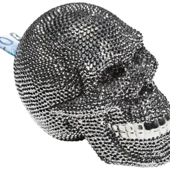 Deko & Geschenkartikel-KARE Design Spardose Skull Crystal Silver