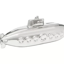 Deko & Geschenkartikel-KARE Design Spardose Submarine Silber 11Cm
