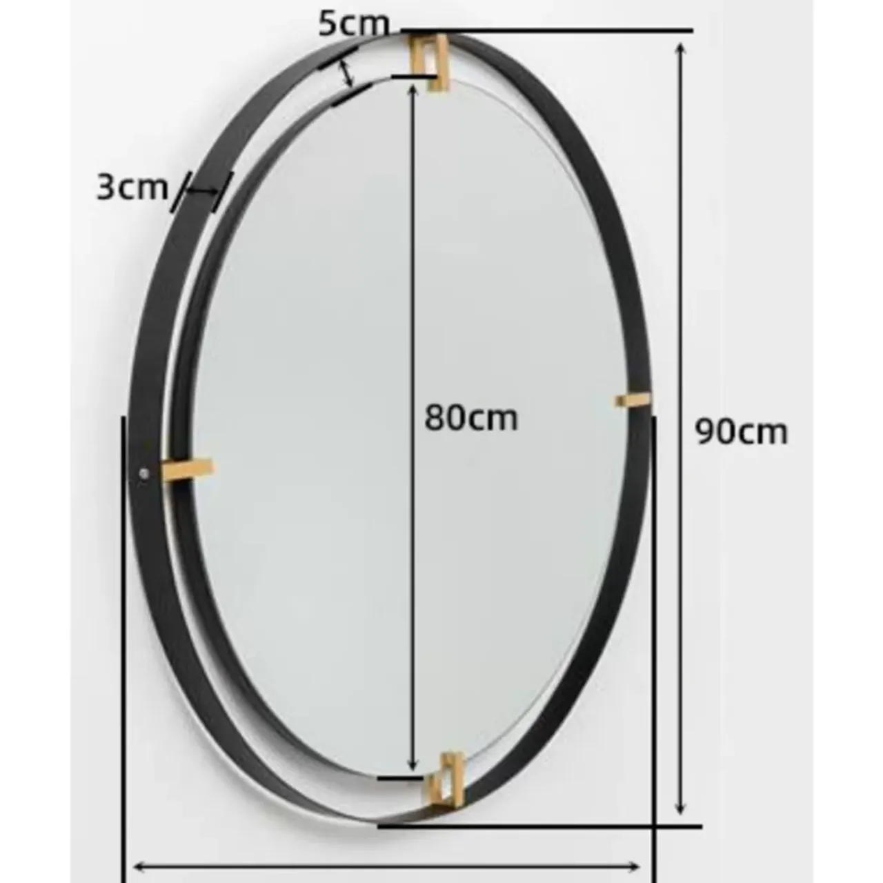 Spiegel-KARE Design Spiegel Betsy Frame Round Metal 90O