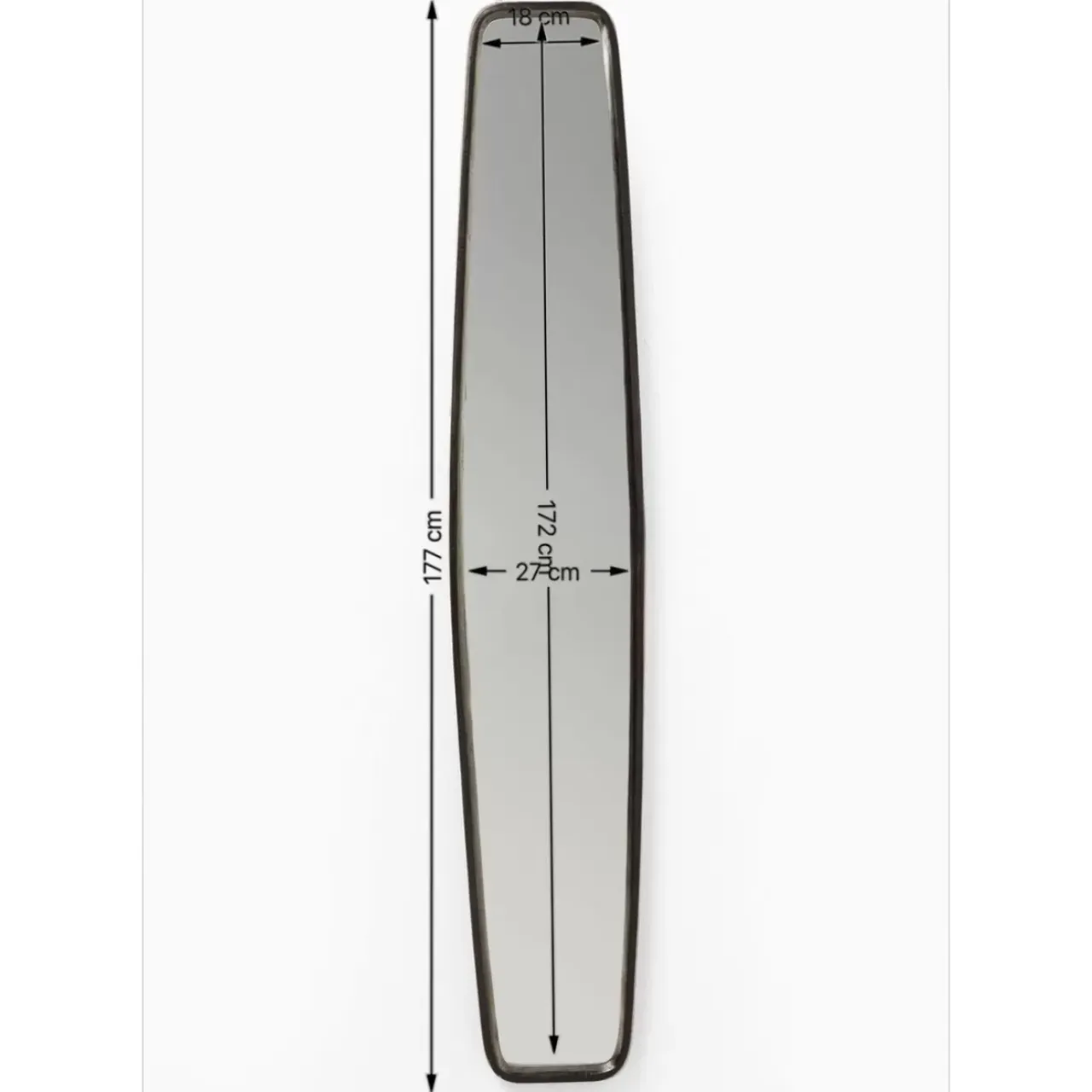 Spiegel-KARE Design Spiegel Clip Brass 32X177Cm