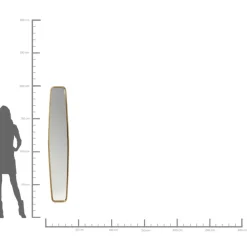 Spiegel-KARE Design Spiegel Clip Brass 32X177Cm