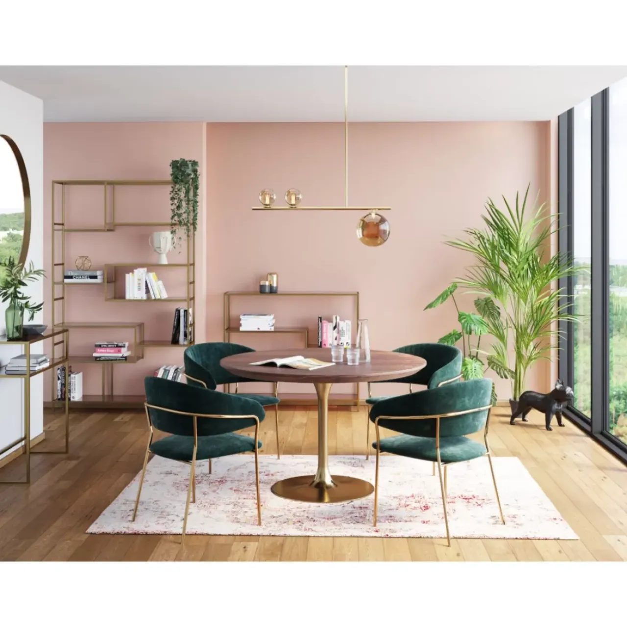 Spiegel-KARE Design Spiegel Curve Mo Brass O100
