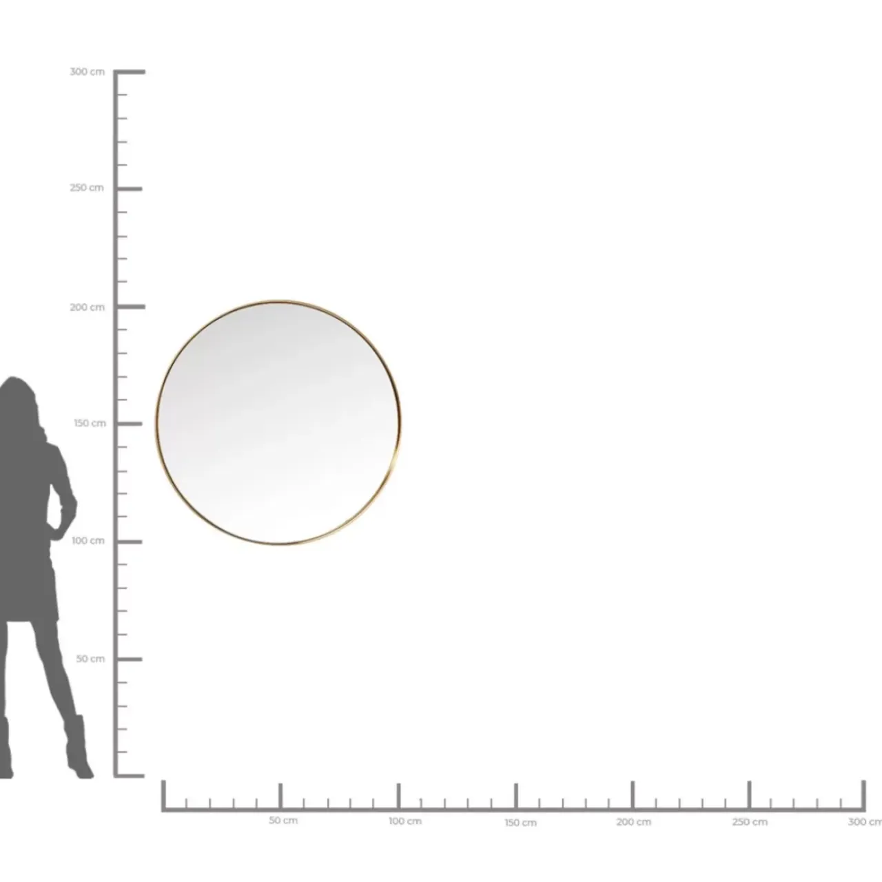 Spiegel-KARE Design Spiegel Curve Mo Brass O100