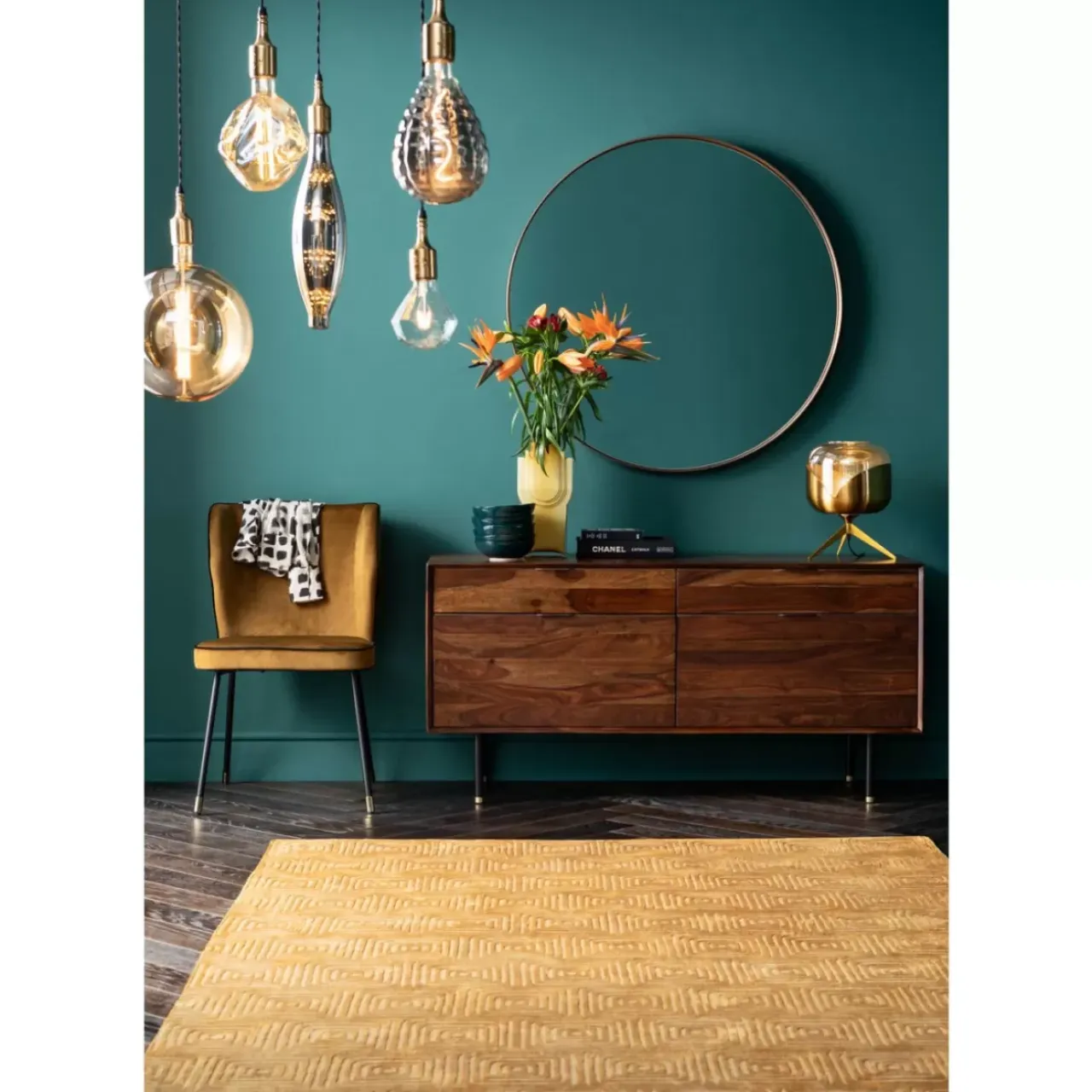 Spiegel-KARE Design Spiegel Curve Mo Brass O100