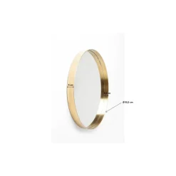 Spiegel-KARE Design Spiegel Curve Mo Brass O60Cm