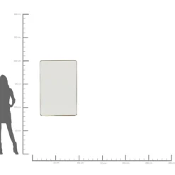 Spiegel-KARE Design Spiegel Curve Mo Brass 80X120Cm