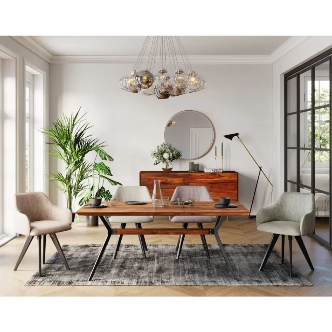 Spiegel-KARE Design Spiegel Curve Round Copper O100Cm
