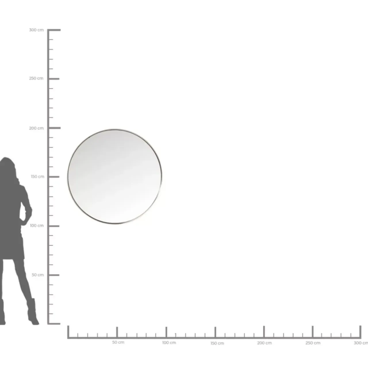 Spiegel-KARE Design Spiegel Curve Round Stainless Steel O100Cm