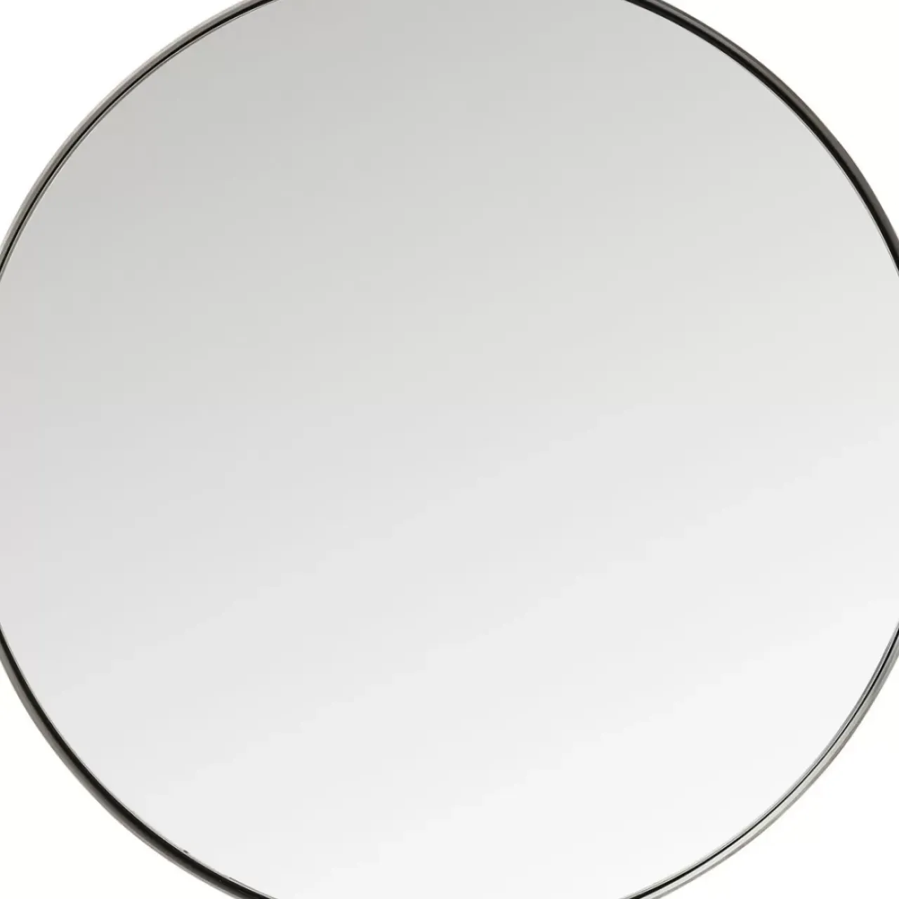 Spiegel-KARE Design Spiegel Curve Round Steel Nature O100Cm