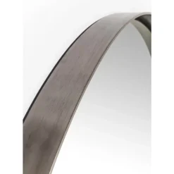 Spiegel-KARE Design Spiegel Curve Round Steel Nature O100Cm