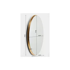 Spiegel-KARE Design Spiegel Jetset Oval Gold 94X64Cm