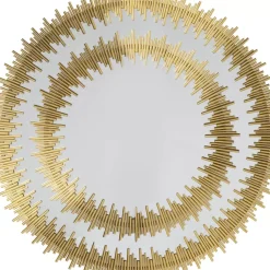 Spiegel-KARE Design Spiegel Solare Gold O132Cm