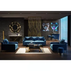 Spiegel-KARE Design Spiegel Solare Gold O132Cm
