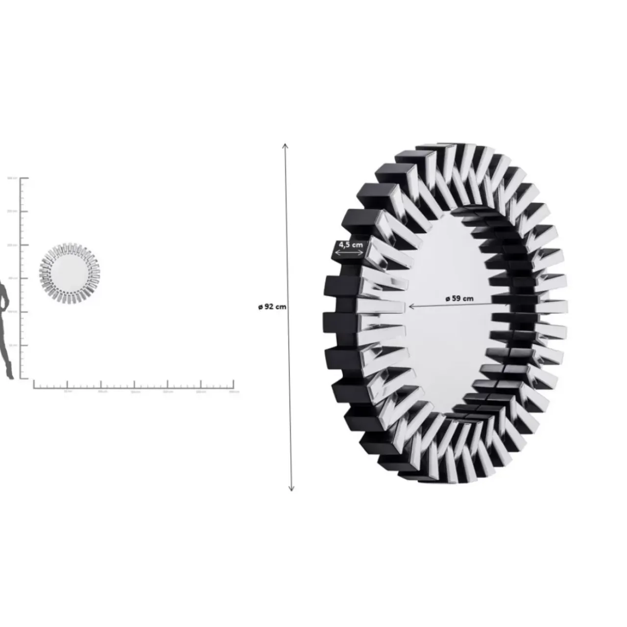 Spiegel-KARE Design Spiegel Sprocket O92Cm