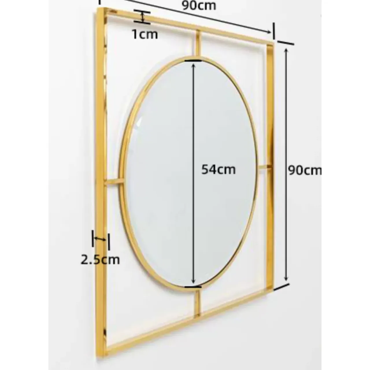 Spiegel-KARE Design Spiegel Stanford Frame Gold O90Cm
