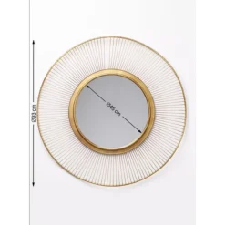Spiegel-KARE Design Spiegel Sun Storm Gold O93Cm