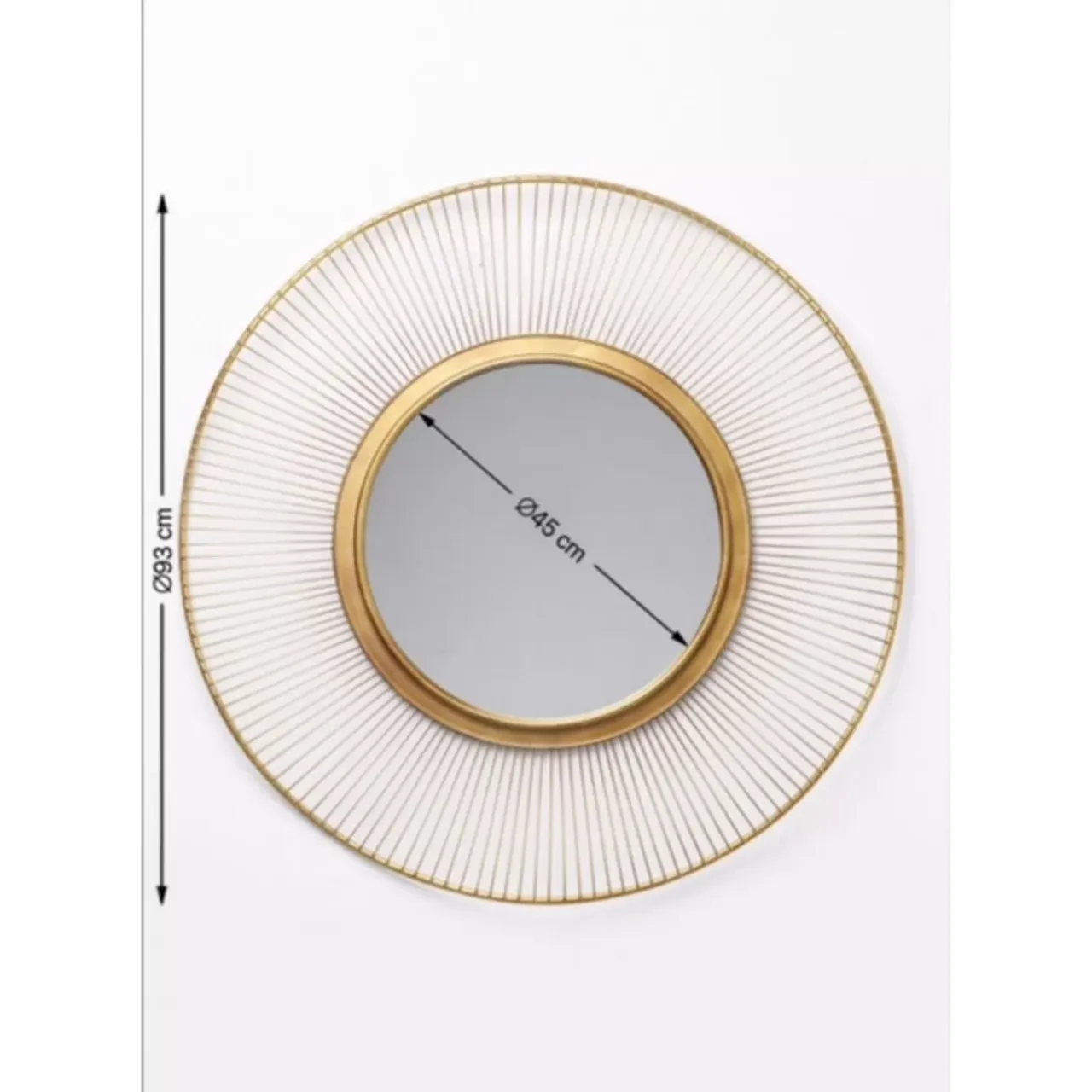 Spiegel-KARE Design Spiegel Sun Storm Gold O93Cm