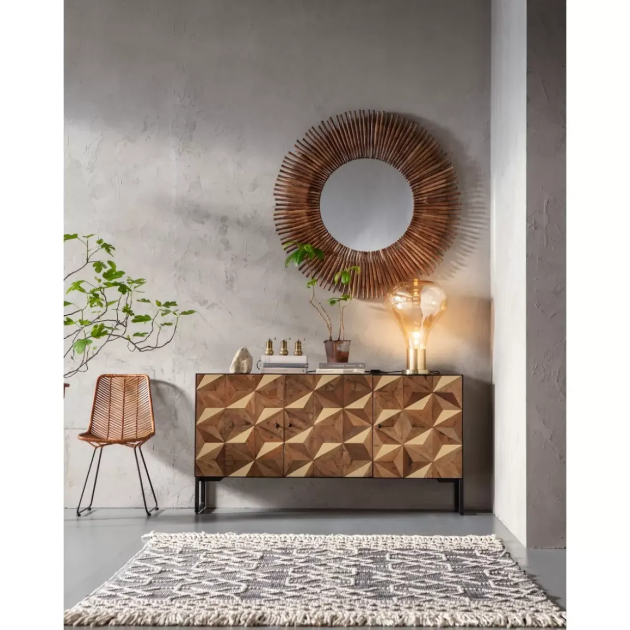 Spiegel-KARE Design Spiegel Sunlight O120Cm