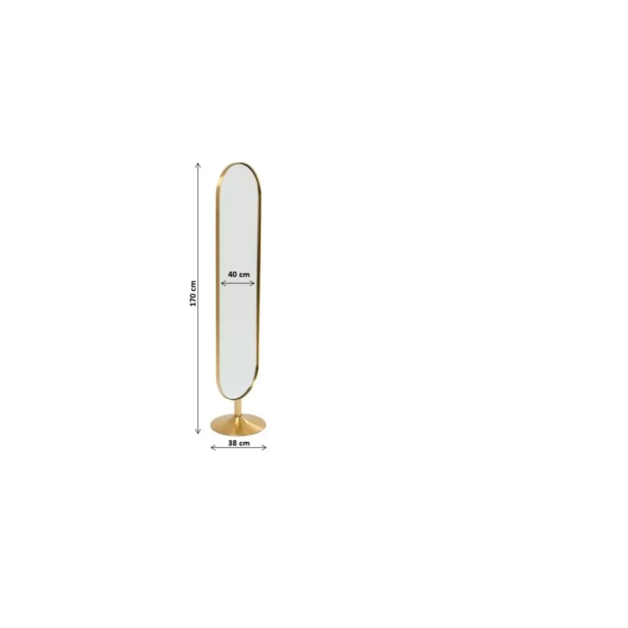 Spiegel-KARE Design Standspiegel Curve Mo 40X170Cm