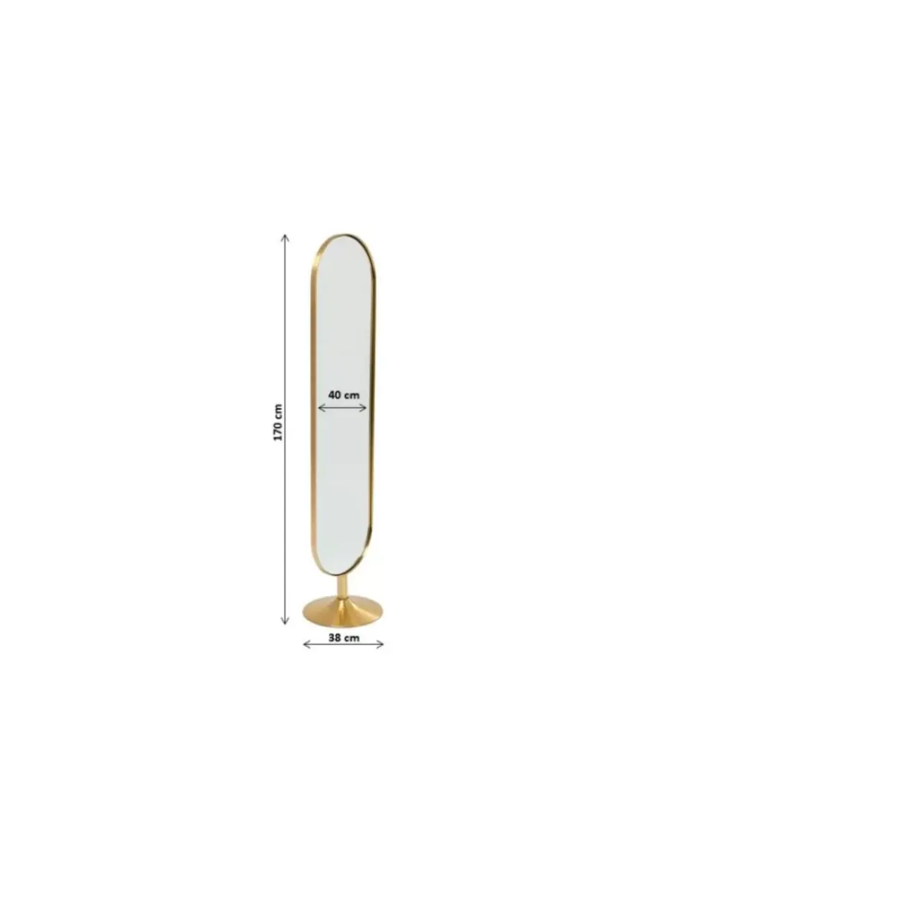Spiegel-KARE Design Standspiegel Curve 40X170Cm