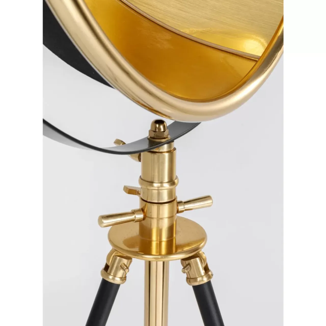 Steh & Bodenleuchten-KARE Design Stehleuchte Cinema Gold 190Cm