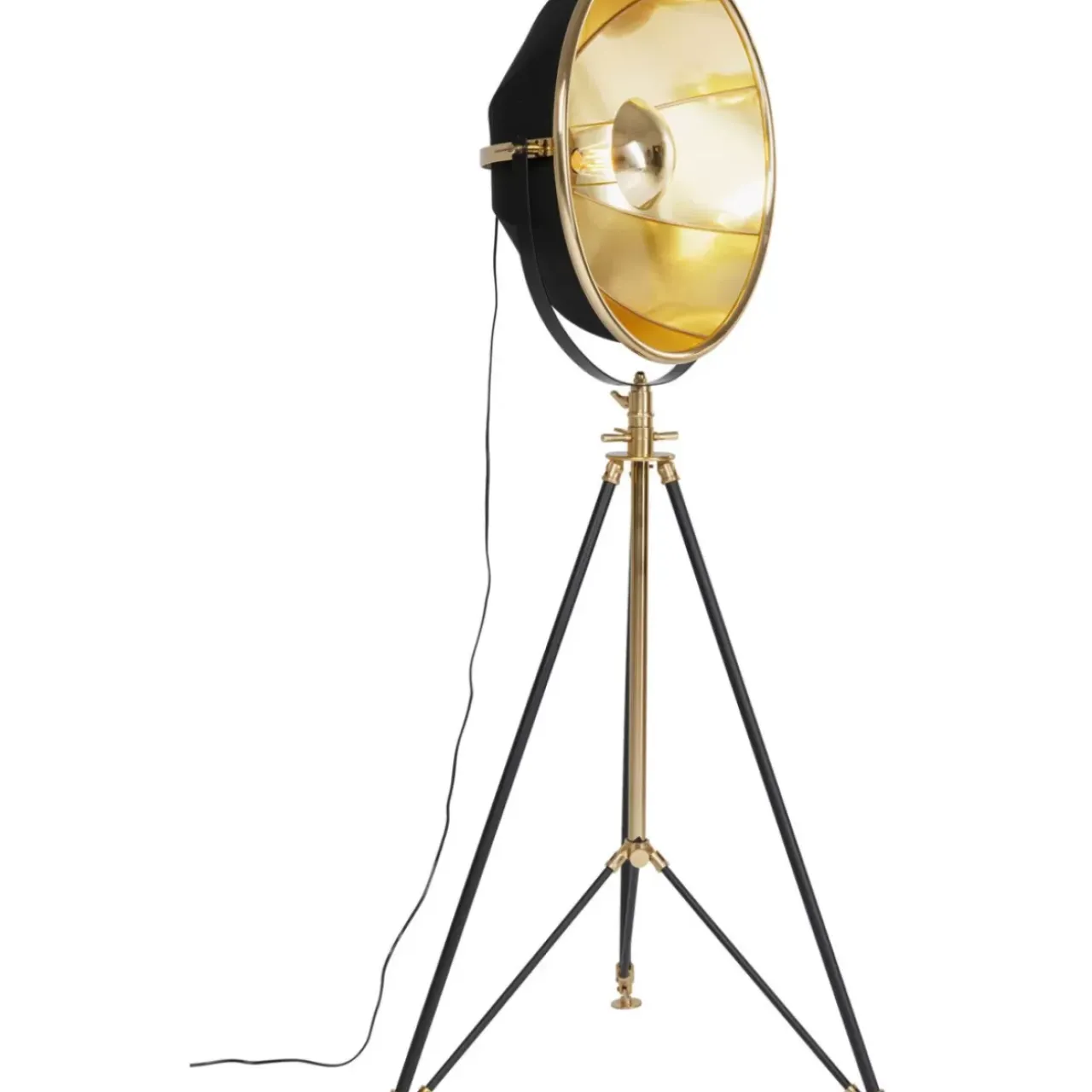 Steh & Bodenleuchten-KARE Design Stehleuchte Cinema Gold 190Cm