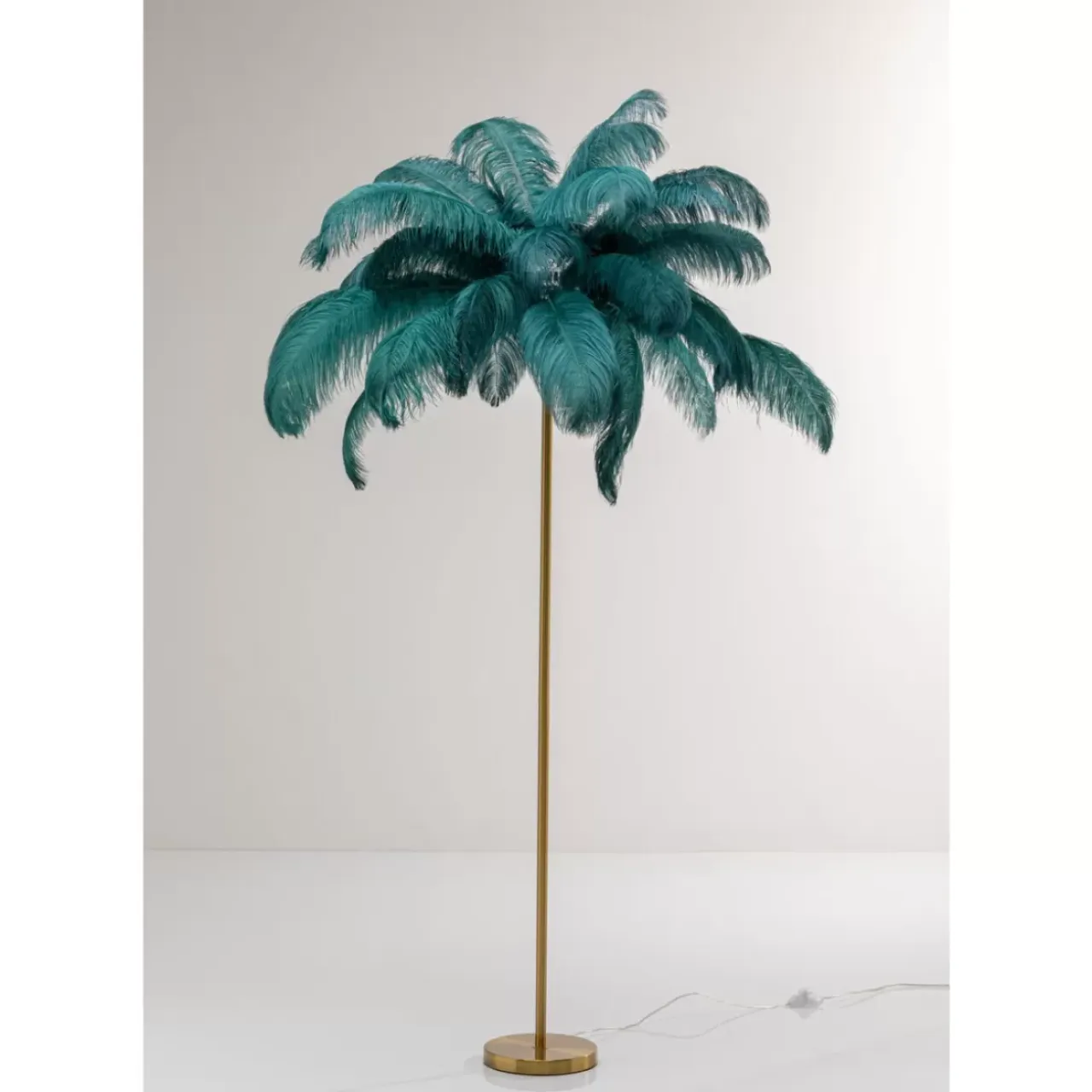 Steh & Bodenleuchten-KARE Design Stehleuchte Feather Palm Grun 165Cm